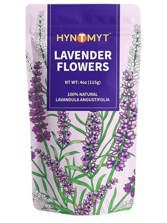 HYNTMYT Lavender Tea, Food Grade Lavender Herbal Tea, Natural Dried Lavender Buds for Tea, Baking, Lemonade, Fresh Aroma, 115g - Bloomnest