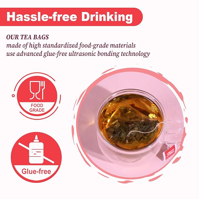 FullChea - Raspberry Leaf Tea Bag, 40 Teabags - Natural Pregnancy Tea - Pure Red Raspberry Leaf Herbal Tea - Non-GMO - Caffeine-free - Help Childbirth & Support Menstrual - Bloomnest