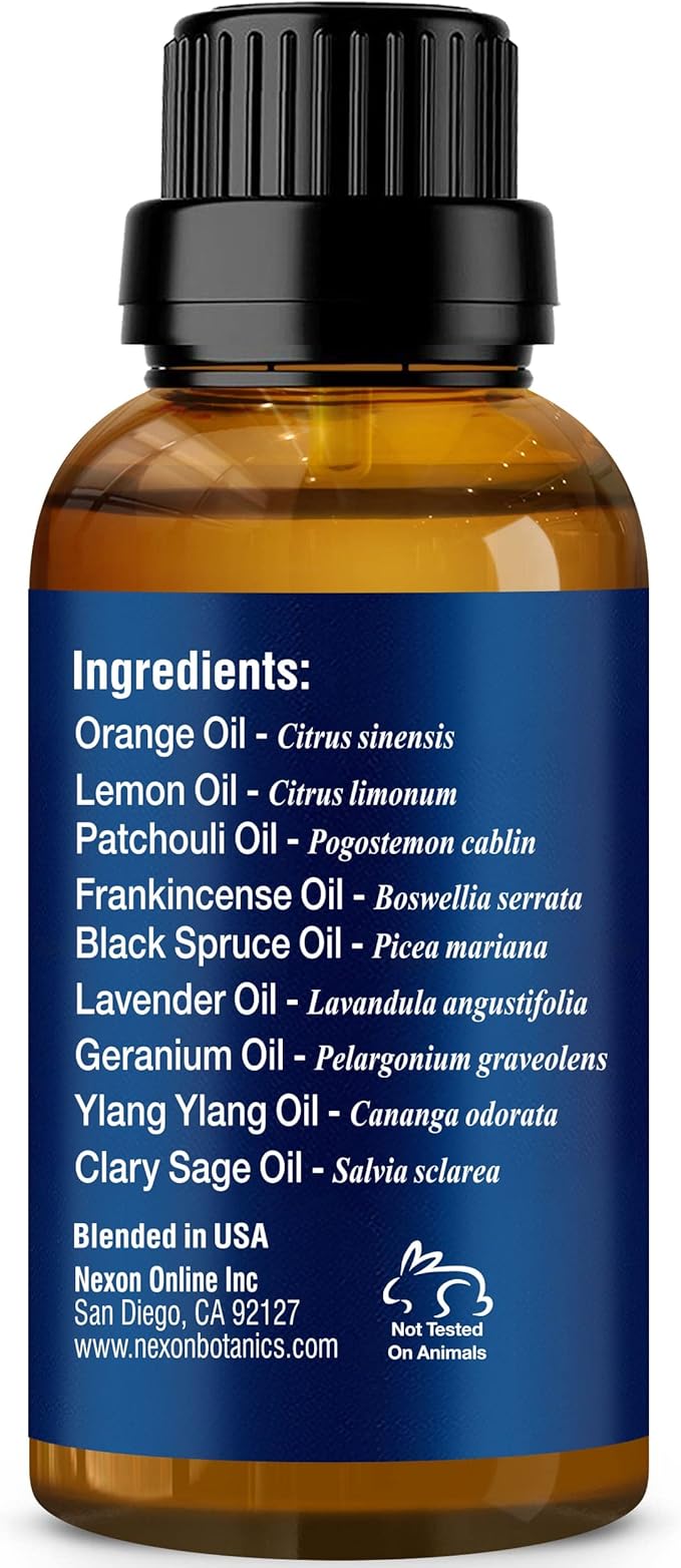 Stress Relief Essential Oil Blend 30 ml - Stress Relief & Calm Essential Oil for Diffusers & Aromatherapy - Promotes Relaxation & Rest - Nexon Botanics - Bloomnest