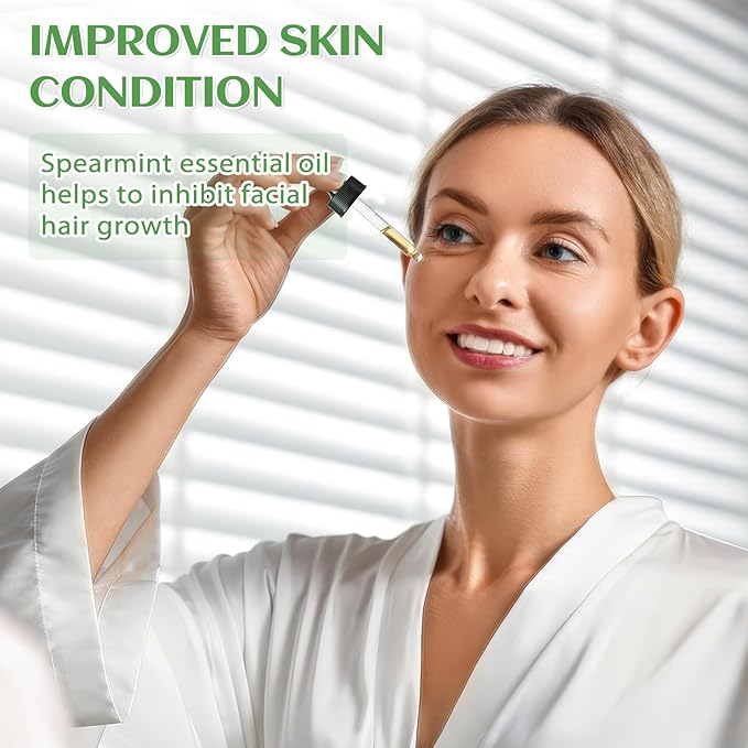 EVOKE OCCU Spearmint Oil for Inhibit Facial Hair Growth, Air Freshening, Added to Creams & Lotions - 4 Fl Oz - Bloomnest