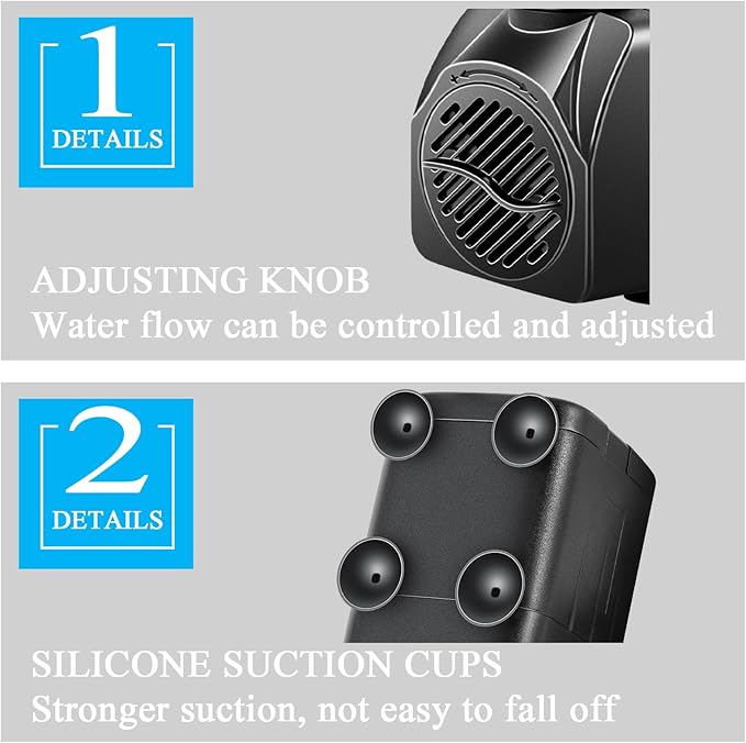 3 Pack Submersible Pump with Led Light, Small Fountain Pump with Tubing, Submersible Water Pump for Aquarium Fish Tank Indoor or Outdoor Pond Fountain Hydroponics Statuary (25W 400GPH) - Bloomnest