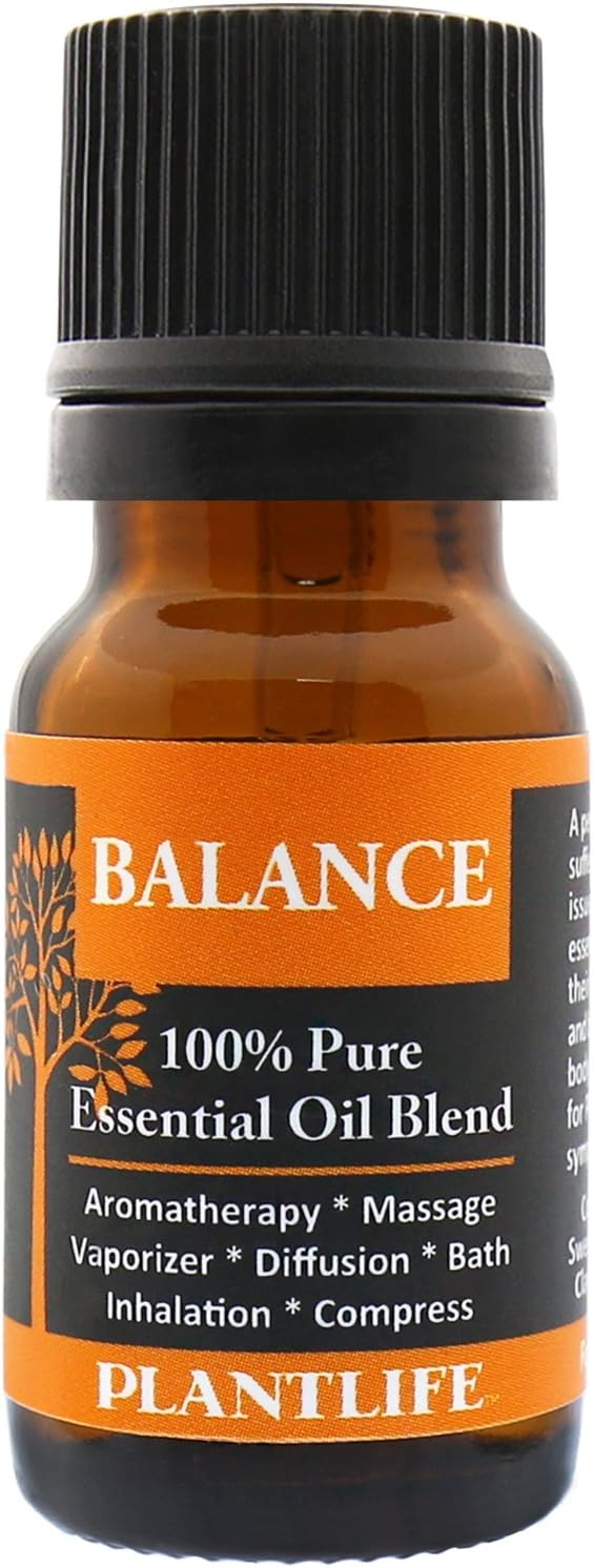 Plantlife Balance Aromatherapy Essential Oil Blend - Straight from The Plant 100% Pure Therapeutic Grade - No Additives or Fillers - Made in California 10 ml - Bloomnest
