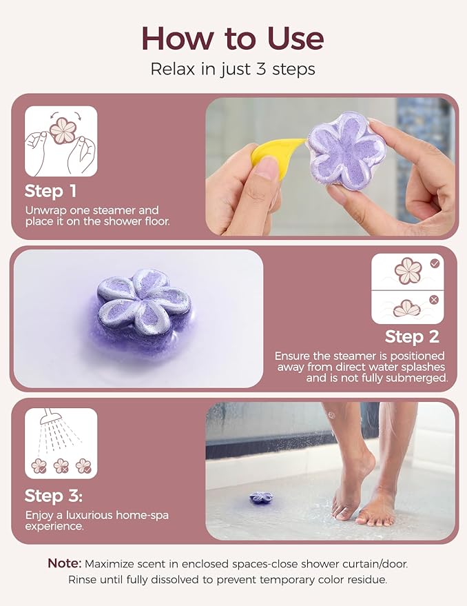 Momcozy Shower Steamers 14 Pack-7 Unique Shapes & Floral Scents, Long Lasting Fragrance, Gentle Formula, Perfect Travel & Gift Idea for Home Spa Relaxation - Bloomnest