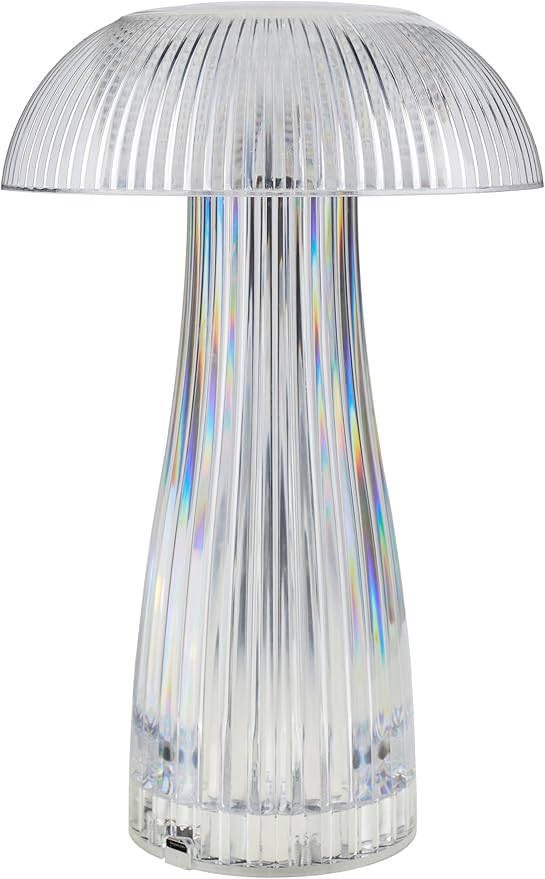 Mark&Day Table Lamps, Liani Traditional Clear Bedside Table Lamp for Nightstand Bedroom, Living Room or Office (10" H x 6" W x 6" D) - Bloomnest