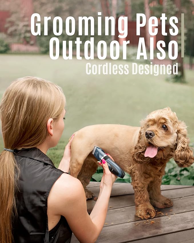 oneisall Dog Shaver Clippers Low Noise Rechargeable Cordless Electric Quiet Hair Clippers Set for Dogs Cats Pets - Bloomnest
