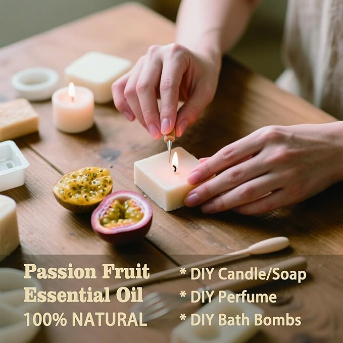 Passion Fruit Fragrance Oil-Passion Fruit Essential Oil 4.33oz (130ml)-100% Pure Natural Scent for Diffusers, Candles, Soap Making & Aromatherapy-Relaxing Home & Gift Essential Oil for Bath, Massage - Bloomnest