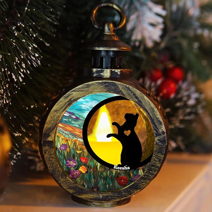 WRAPPINESS Do Not Cry Because It is Over - Personalized Custom Christmas Lantern, Memorial Lantern for Loss of Dog, Deepest Sympathy Gift for Pet Loss, Hardest Goodbye Dog Remembrance Gift (A02) - Bloomnest