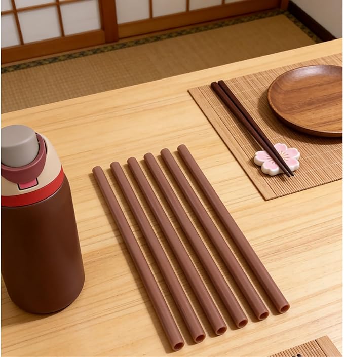 6PCS Black Straw Replacement Compatible With Owala FreeSip Water Bottle (Coffee, 24oz/32oz) GL-Auking