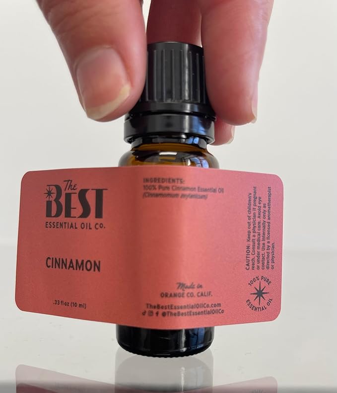The Best Cinnamon Essential Oil- Premium Grade- 100% Pure & Natural for Aromatherapy, Diffuser, Spa, Massage, Air Freshener- 10 ml (.33 fl oz) - Bloomnest