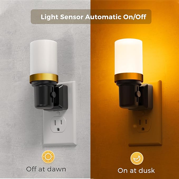 L LOHAS LED Night Lights Plug into Wall, RGB Color Changing Night Light with Auto On/Off Sensor, Ideal Gifts for Friends, Family, 2 Pack - Bloomnest