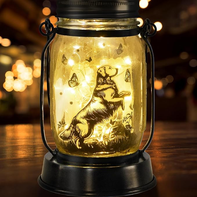 kyoryuger Pyrenees Gifts for Women/Men Pyrenees Dog Solar Lanterns Mom Birthday Dog Lovers Lantern Pet Loss Pet Memorial Lights Solar Garden Decoration for Yard, Patio,Backyard,Porch Torches Light - Bloomnest
