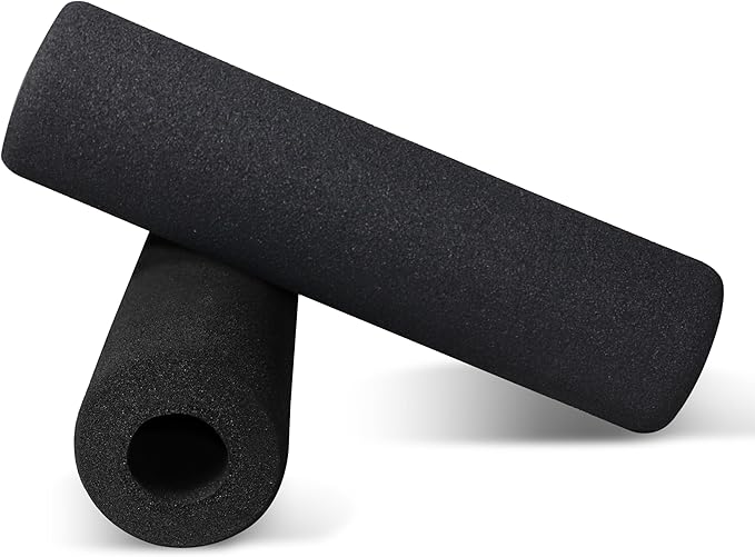 WF Athletic Supply Foam Foot Pads, Foam Roller for Gym Exercise Machines Equipment Replacements, Roller Pad for Leg Extension, PEC Deck Pads for Weight Bench, Sold by Pair (16” x 4.25” OD x 2” ID) - Bloomnest