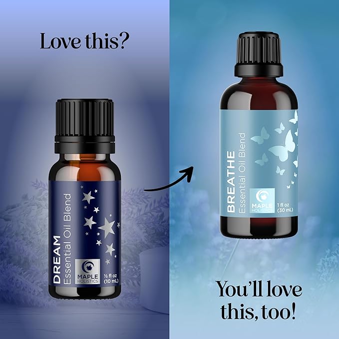 Sleep Essential Oil Blend for Diffuser - Dream Essential Oils for Diffusers Aromatherapy and Relaxation with Clary Sage Ylang-Ylang Roman Chamomile and Lavender for Sleep Time Support (10mL) - Bloomnest
