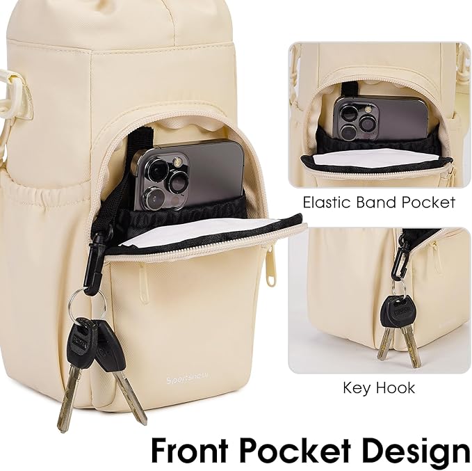 sportsnew Water Bottle Holder with Strap 32oz 40oz Insulated Water Bottle Carrier Sling Bag with Phone Pocket Crossbody sportsnew