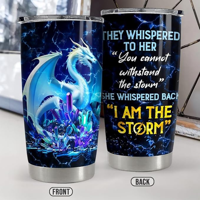 Dragon Tumbler 20oz Stainless Steel Insulated Coffee Travel Mug Cup for Women Mom Wife Dragon Gifts for Birthday Christmas Mother Day - Bloomnest