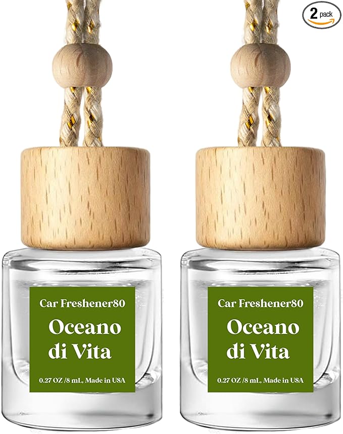 C Classy Car Air Freshener Hanging 2 Pack, Oceano Essential Diffuser for Cars, Cute Car Accessories, Long-Lasting Fragrance, C ar Air Fresheners for Women & Men Gift, Made in USA - Bloomnest