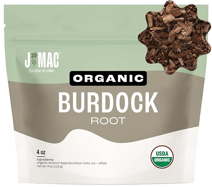 J Mac Botanicals Organic Burdock Root Herbal Tea - 4 oz - Bloomnest