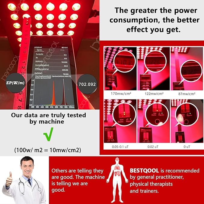Red Light Therapy for Body & Face, 660nm 850nm Infrared Light Therapy Panel for Skin,Muscles Recovery Portable LED Light Therapy Device with Stand,60 LED Beads
