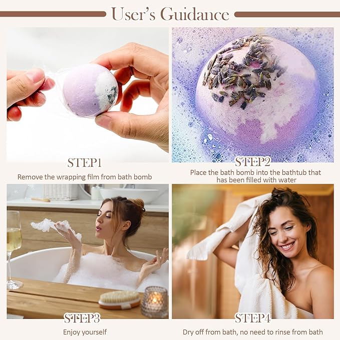 Bath Bombs Set for Women, 20 PCS Natural Argan Oil & Organic Oil Dry Skin Moisturize, 5 Different Scents, Perfect for Bubble Spa Bath, Ideal Gifts for Women, Girls, Wife, Mother - Bloomnest
