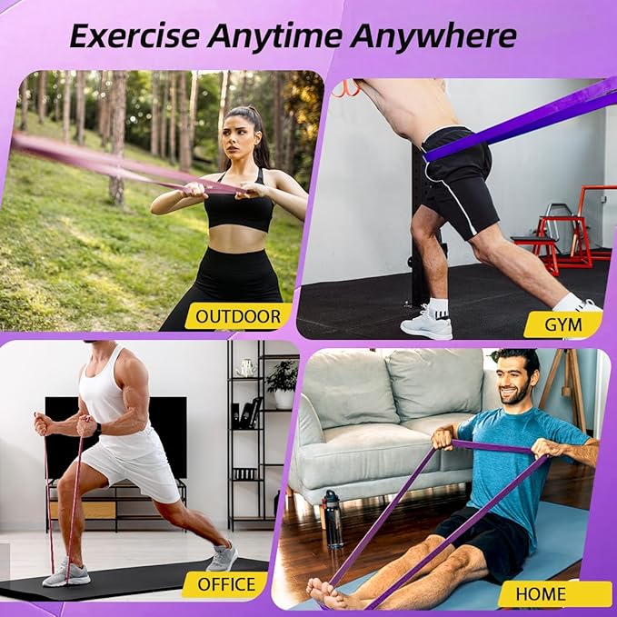 WHATAFIT Resistance Bands, Pull Up Assistance Bands, Exercise Bands, Workout Bands Set for Men and Women Home Fitness, Body Stretching, Strength Training, Physical Therapy - Bloomnest
