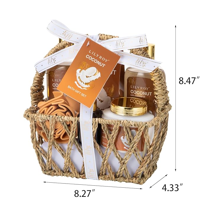Valentines Day Gifts for Women - 7Pcs Luxury Bath and Body Gift Basket Set for Women & Men Perfect Gift | Mothers Day Gifts for Mom, Fathers Day, Birthday, Christmas Gift for Her & Him All Occasion - Bloomnest
