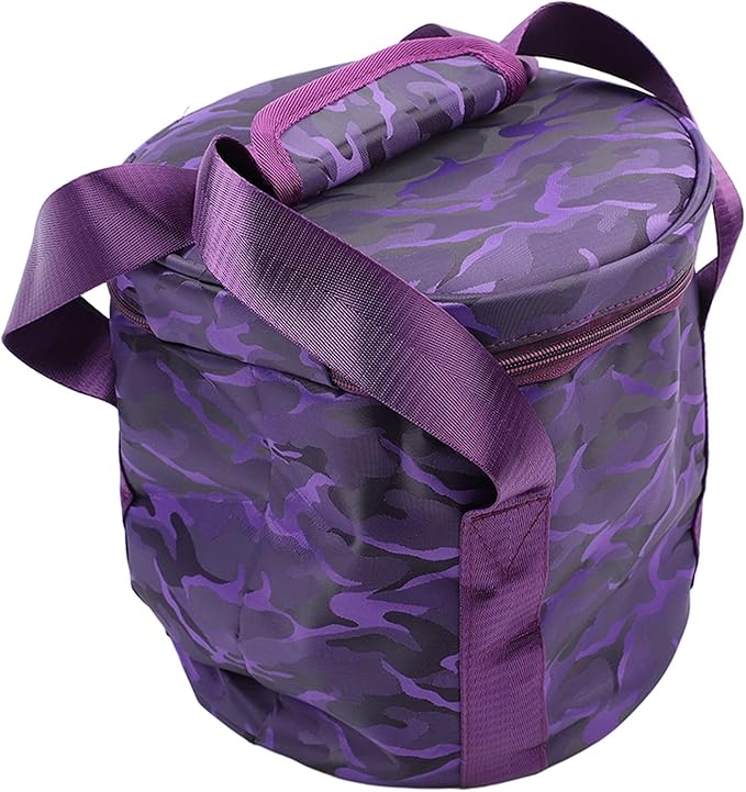 Music Bowl Bag,Singing Bowl Storage Bag Crystal Singing Bowl Carrying Case with 2 External Pocket Dual (12in Pure) - Bloomnest