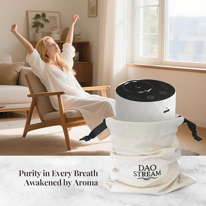 Waterless Diffuser for Essential Oil,Aromatherapy Air Scent Diffuser with 3 Mist Modes and 3 Countdown Timers,Mini Portable Scent Machine for Home,Room,Car,Office,Ivory White - Bloomnest