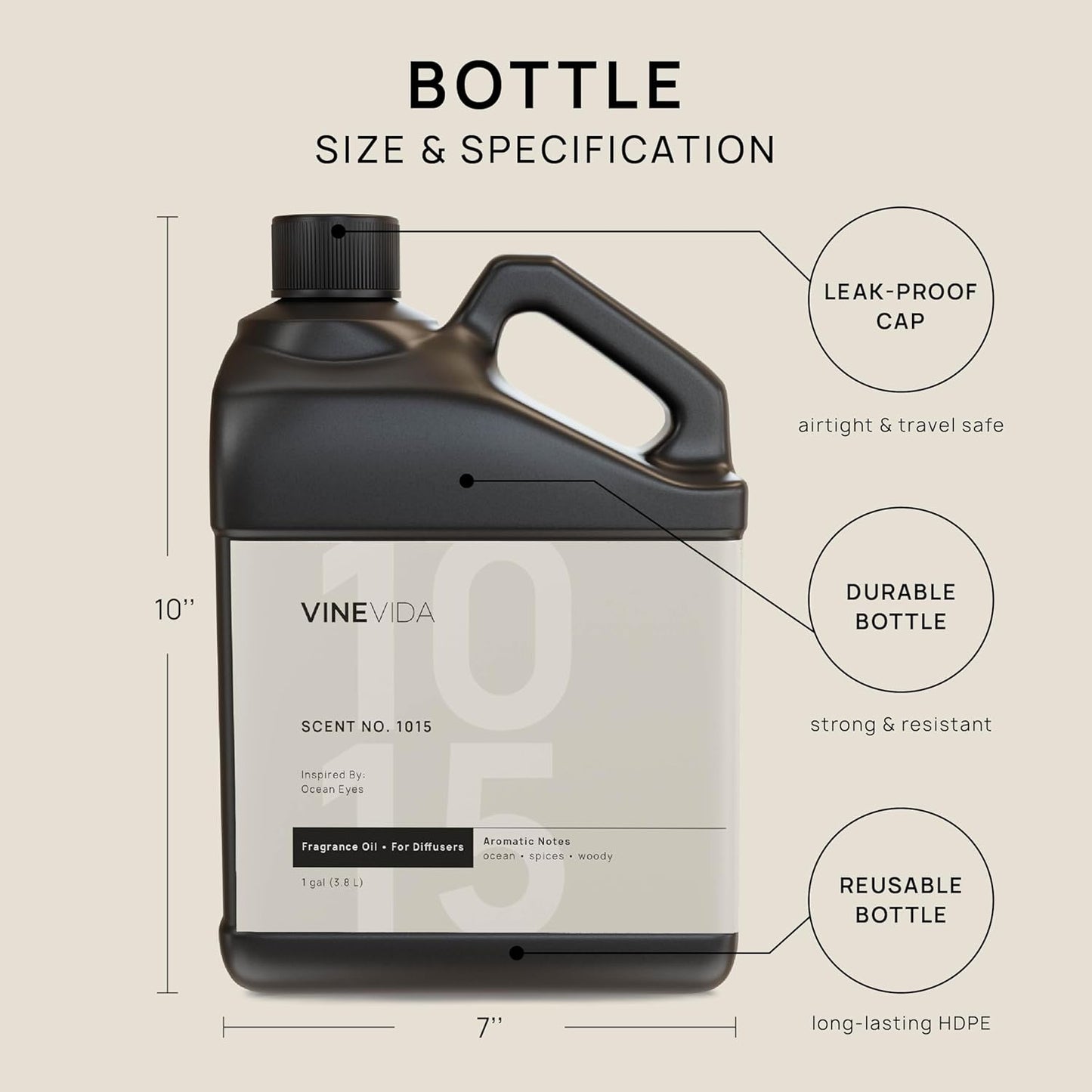 VINEVIDA (128oz) Hotel Fragrance Collection Diffuser Oil - Cold Air Diffuser - Grace Vanderbilt Hotel Inspired Scent No.1015