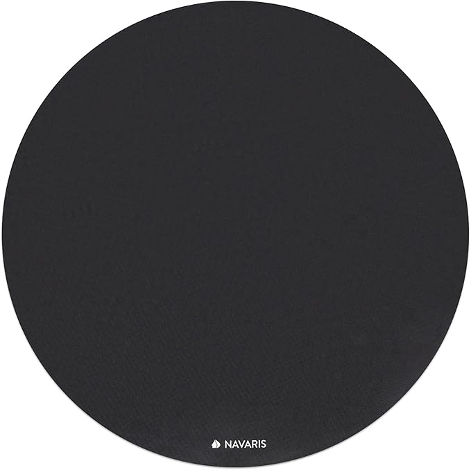 Navaris Round Yoga Mat - 47" Diameter Circular Exercise Mat 1/4" Thick - Non-Slip Mat for Cardio, Workout, Fitness, Tai Chi, Meditation - Size Small - Bloomnest