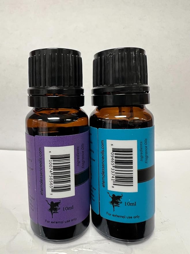 Eternal Essence Oils 2 Pack 10ml Premium Fragrance Oil - Eucalyptus & Lavender - for Candle, Soap Making, Aromatherapy, Diffusers, Home Care, & Humidifiers EternalEssenceOils