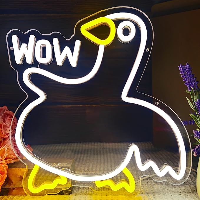 Silly Goose Neon Sign Dimmable Goose Neon Sign for Wall Decor goose Led Light Up Sign for Bedroom Kids Room Holiday Party Christmas Decorations - Bloomnest
