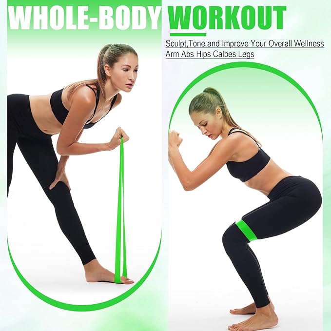 Deekin 20 Pcs Resistance Bands Resistance Loop Exercise Bands Exercise Equipment Elastic Drap Ring for Women and Men Home Fitness, Gym, Yoga - Bloomnest