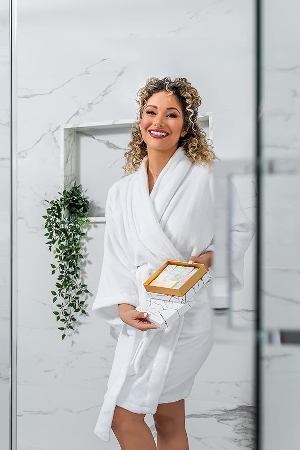 Aromatherapy Shower Steamers, Variety Pack of 12 Shower Bombs, Natural Scented Marble Shower Tablets, Birthday, Relaxing Gift Ideas for Women & Men, Essential Oil Bath Bomb Eucalyptus More