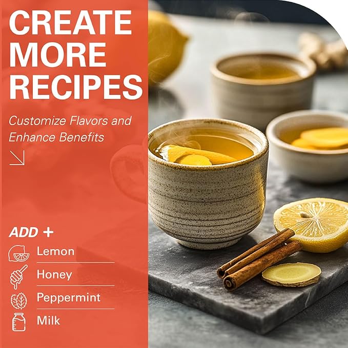 WT WEETEE Turmeric Ginger Cinnamon Tea Bags, Warm & Spicy Turmeric Ginger Herbal Blend Tea, Rich in Antioxidant, Natural Ingredients, Caffeine-free - Bloomnest