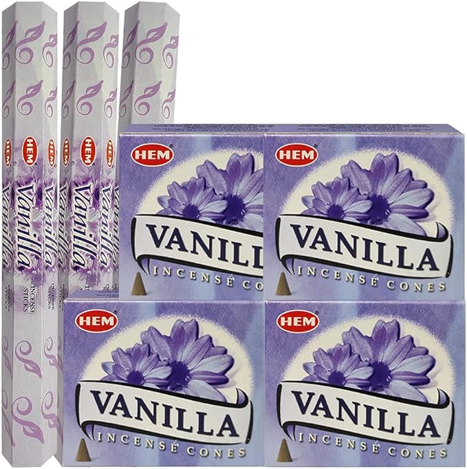 Vanilla Incense sticks and cone incense holder variety pack bundle insence insense insienso TRUMIRI