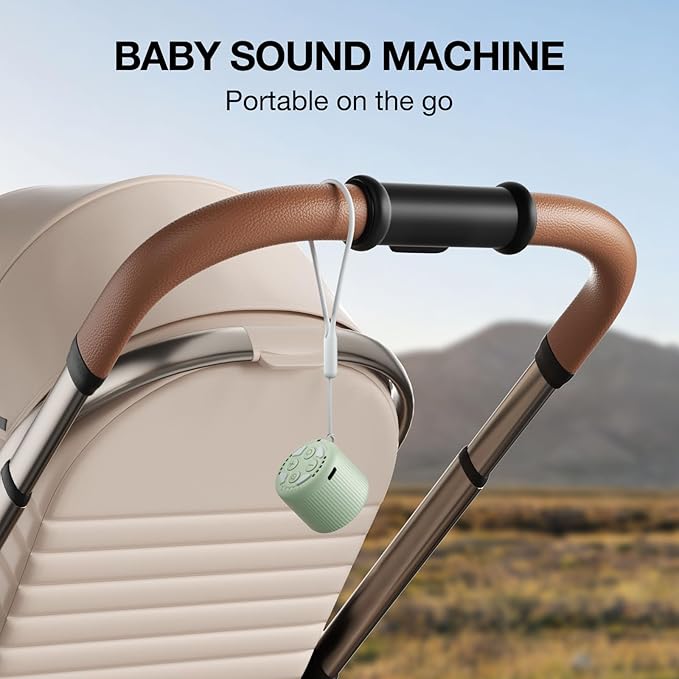 White Noise Machine Baby Portable Sound Machine,LEICEX Travel Sound Machine,15 Non-Looping Sound Timer and Memory Play, Mini White Noise Machine for Sleeping Office Travel （Mint） - Bloomnest