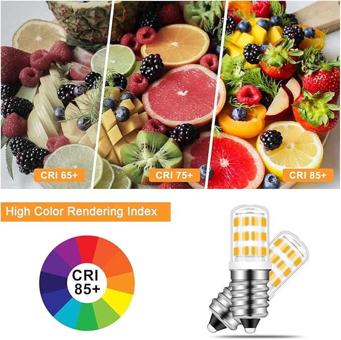 E12 LED Bulb 40w Replacement LED Candelabra Bulbs C7,Type B Candelabra Base 3000K Warm White, E12 4W LED Light Bulbs for Ceiling Fan Pendant Lighting Salt Lamp,Non-Dimmable,2 Pack - Bloomnest