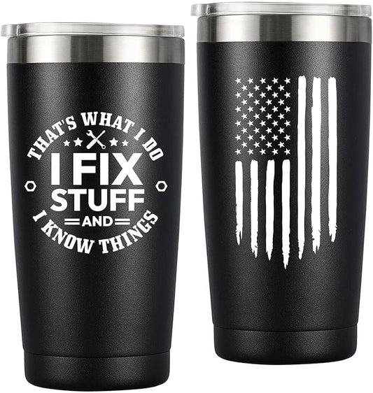 MASGALACC Funny Gifts for Men - Fathers Day, Birthday, Gag Gifts for Men, Him, Dad, Husband, Uncle, Grandpa, Presents for Dad from Daughter Son - 20oz Stainless Steel Tumbler