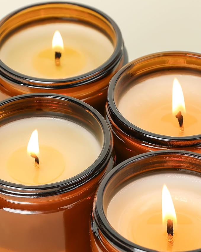 AOOVOO Eucalyptus/Vanilla/Lilac/Lavender Candles - 36 oz Scented Candles, Aromatherapy Candle, Soy Candle for Home Scented - Bloomnest