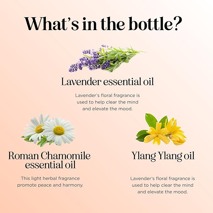 Relaxing Essential Oil Blend for Diffuser - Aromatherapy Blend of Essential Oils for Diffusers for Home and Travel Stress Support with Lavender Geranium Roman Chamomile and Ylang Ylang Diffuser Oils - Bloomnest