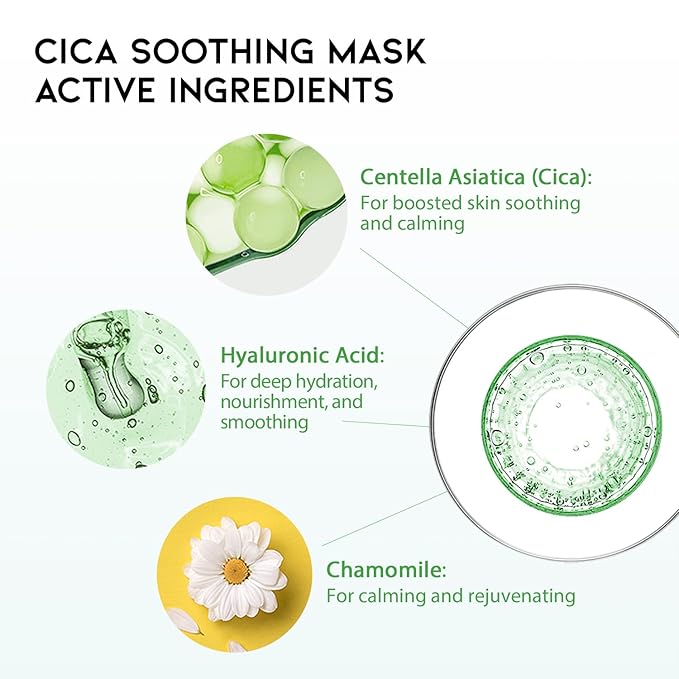 Hydrating Sheet Mask Starter Kit Variety Pack for Skin Care, Dry, Ance, Sensitive Skin, Korean Vegan Facial Sheet Mask for Men & Women, Collagen, Cica, Ceramide, Hyaluron, Retinol 5EA - Bloomnest