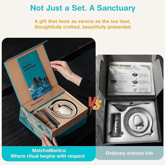 Premium Matcha Ceremony Set – Complete 9-Pcs Ritual Kit – Presented in Luxury Magnetic Gift Box, Perfect for Gifting or Self-Care (White) - Bloomnest