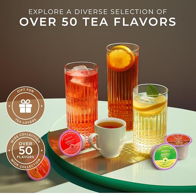 Gya Tea Co Hibiscus Tea Gift Set (16 Count) - Decaf Tea Pod for Lovers Get Well Gifts - Manually Harvested - Enjoy Hot or Iced - Bloomnest