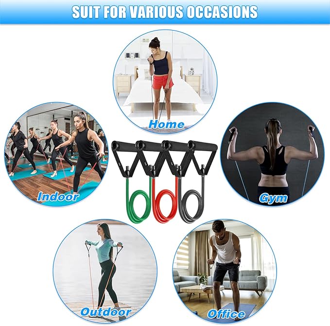 Brebebe Door Anchor Strap for Resistance Bands Exercises, Multi Point Anchor Gym Attachment for Home Fitness, Portable Door Band Resistance Workout Equipment, Easy to Install, Punch-Free, Nail-Free - Bloomnest