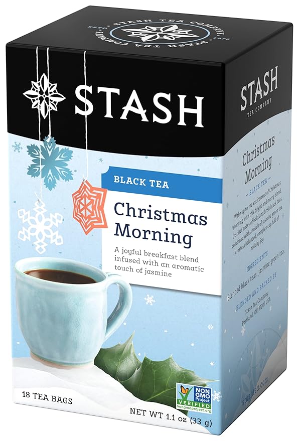 Stash Christmas Morning Black Tea, Non-GMO, 18 Tea Bags (Pack of 6) - Bloomnest
