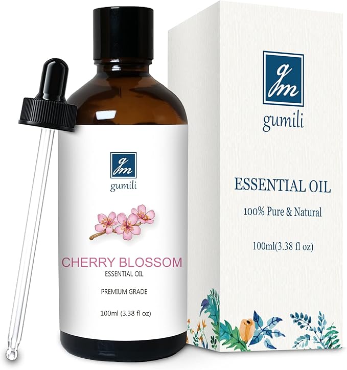 Cherry Blossom Essential Oil, Fragrance Oil for Candle Soap Making, Perfume for Women, Gift for Her - 3.38 Fl Oz 100ml - Bloomnest