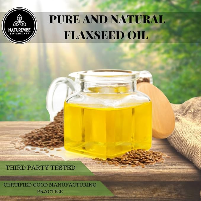 Naturevibe Botanicals Flaxseed Oil 32 Ounces | 100% Pure and Natural | Great for Skin Care and Hair Care - Bloomnest