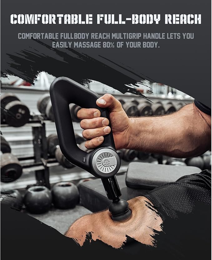 Shaw Strength S6 Pro Massage Gun Deep Tissue Percussion with 16mm Amplitude, Professional Muscle Massager Gun for Athletes Pain Relief, Handheld Massagers for Muscles, 7 Attachments - Bloomnest