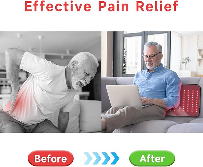 2026 Upgraded Red Light Therapy Pad for Body,Red Light Therapy Belt with Timer, 24" x 12" Near Light Mat 660nm&850nm Infrared Light Therapy Wrap for Shoulder Muscle Back Pain(Black) ADRACY