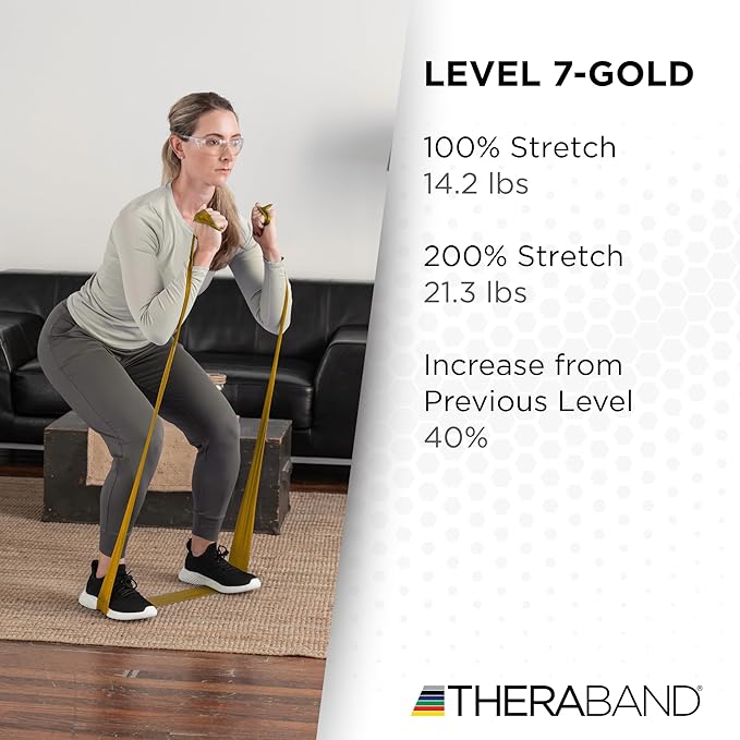 THERABAND Resistance Band, Black, Special Heavy, 50-Yard Roll, Latex Elastic Band for Exercise - Bloomnest
